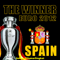 Animasi Spanyol Juara EURO 2012 Display Picture BBM