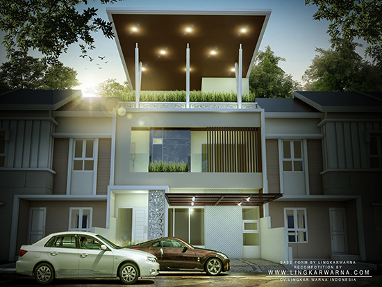 Lingkar Warna Desain Rumah Minimalis Ukuran 8x15 Meter 3 Kamar Tidur 3 Lantai Denah