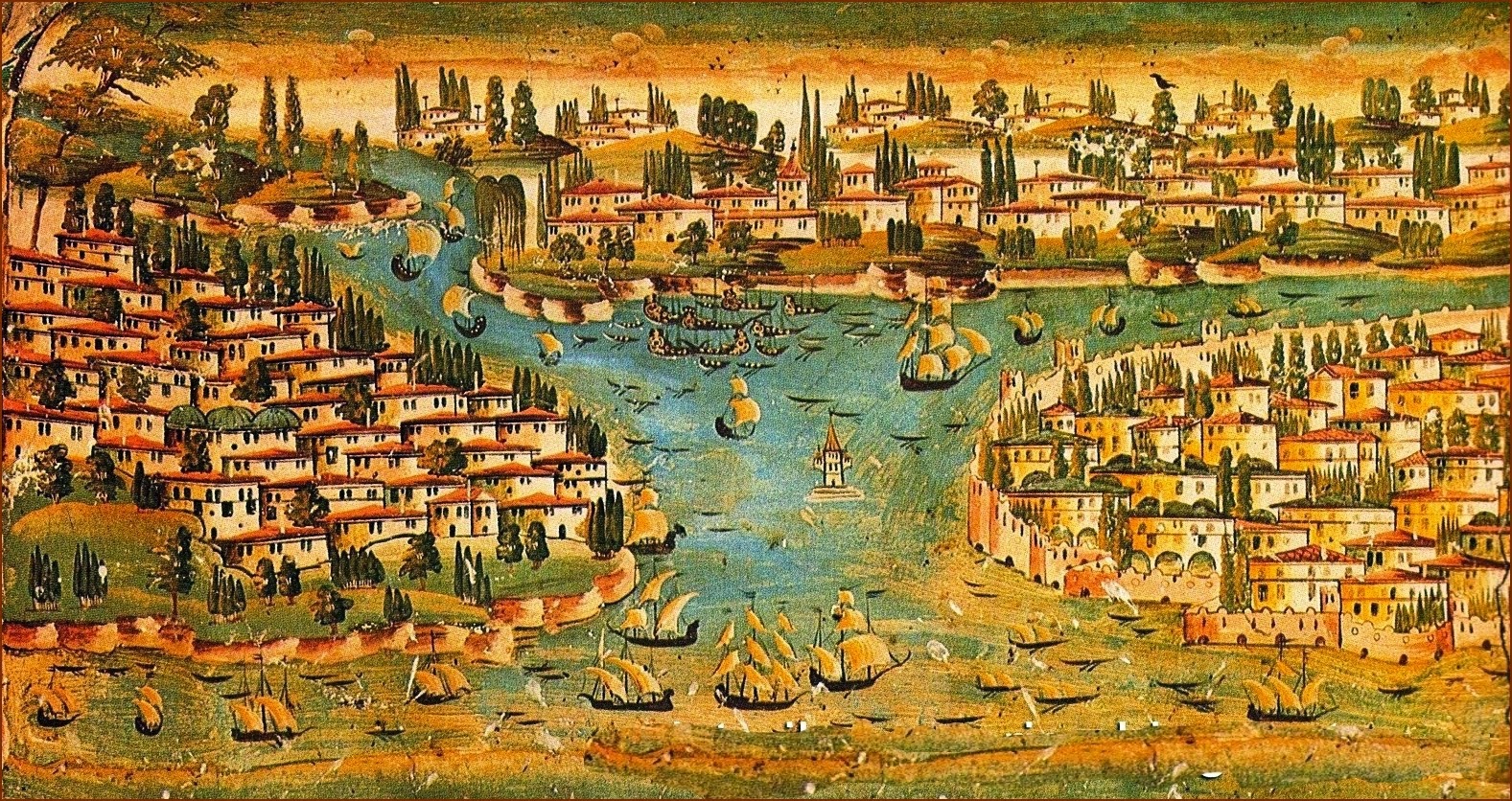 Τοιχογραφία σε αρχοντικό της Καστοριάς. 18ος αιών