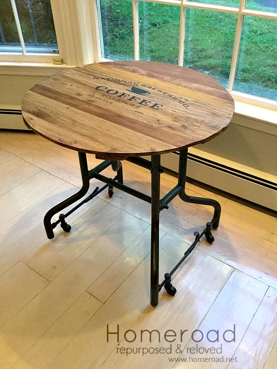 reclaimed wood tray table