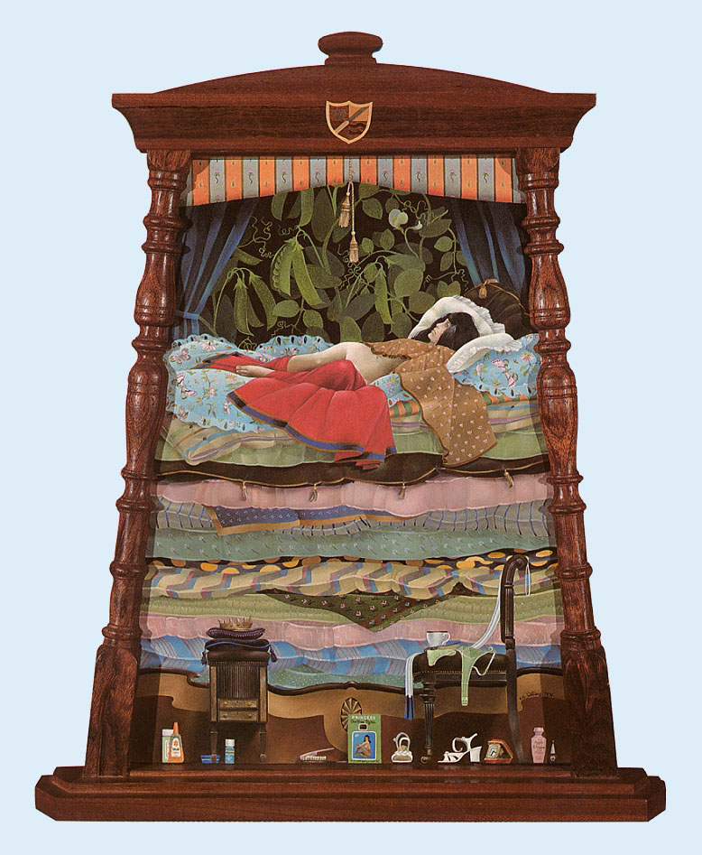 Painting of Kit Williams artist, Kit Williams paintings