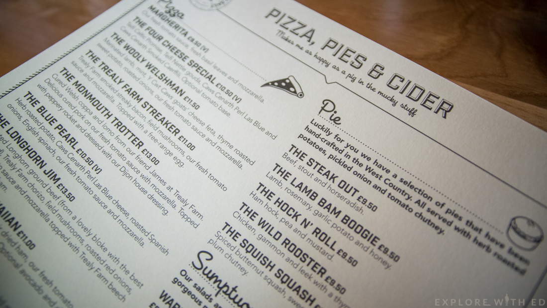 The Stable Cardiff Menu