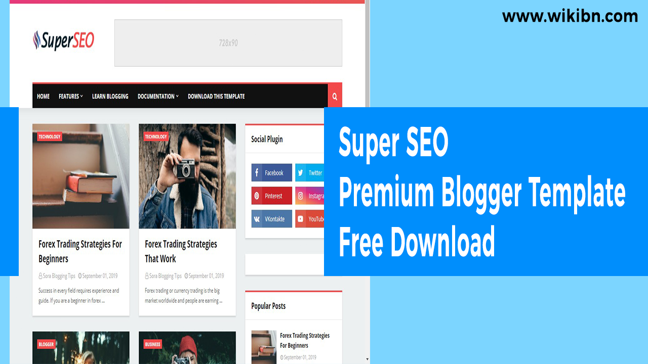 Super SEO Premium Blogger Template