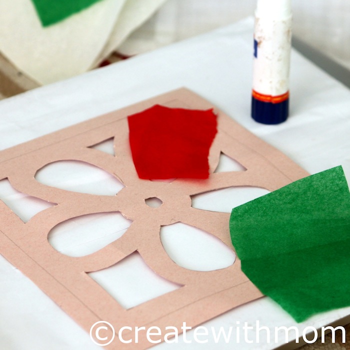 Create With Mom Stained glass sun catcher craft