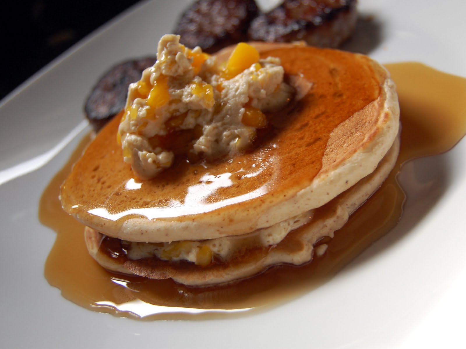 Cassie Craves Cinnamon Buttermilk Pancakes with Peach Butter