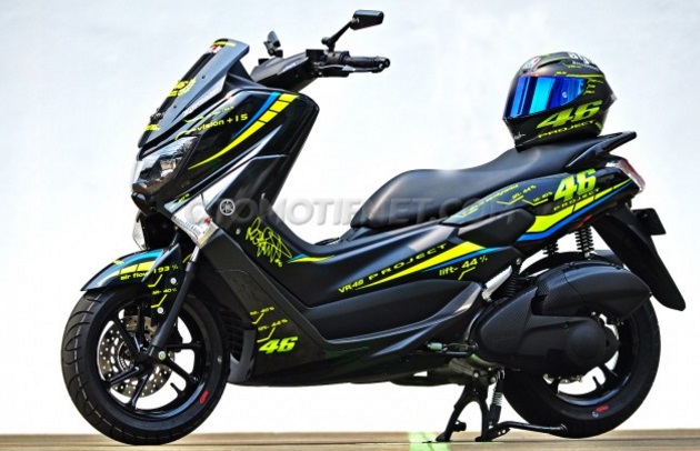 Foto Modifikasi Yamaha NMAX 150 Bergaya VR46 Valentino Rossi