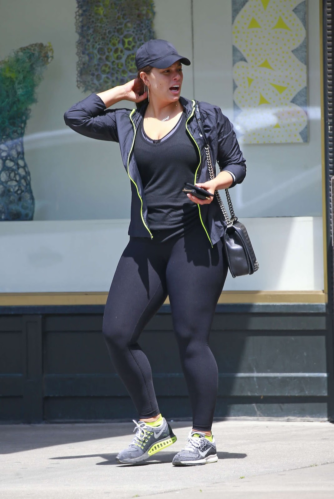 Ashley Graham in Leggings Out in New York, June 18, 2016 Celebs Today