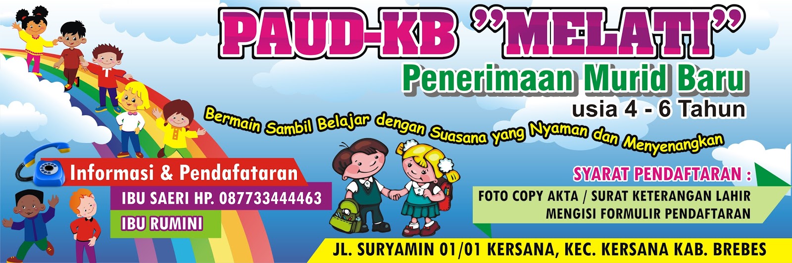 ESAprint PENERIMAAN MURID BARU PAUD KB MELATI KERSANA