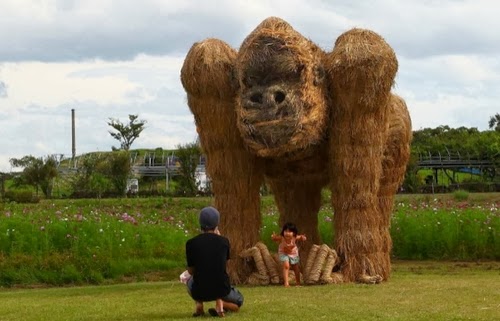 03-Gorilla-Japanese-Rice-Farmers-Straw-Sculptures-Kagawa-&-Niigata-Prefecture-Kotaku-www-designstack-co