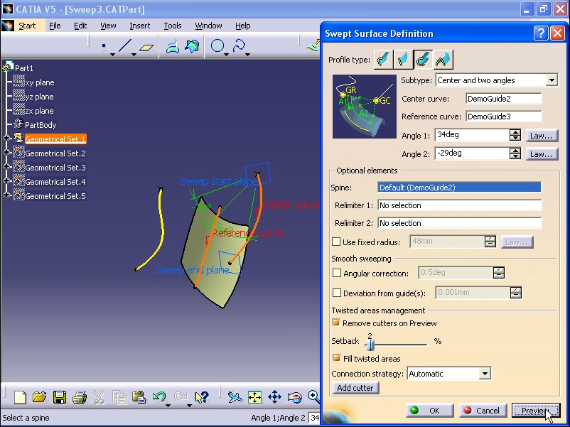 Product Design Engineering Surface Design (Sweep) Surface Design
