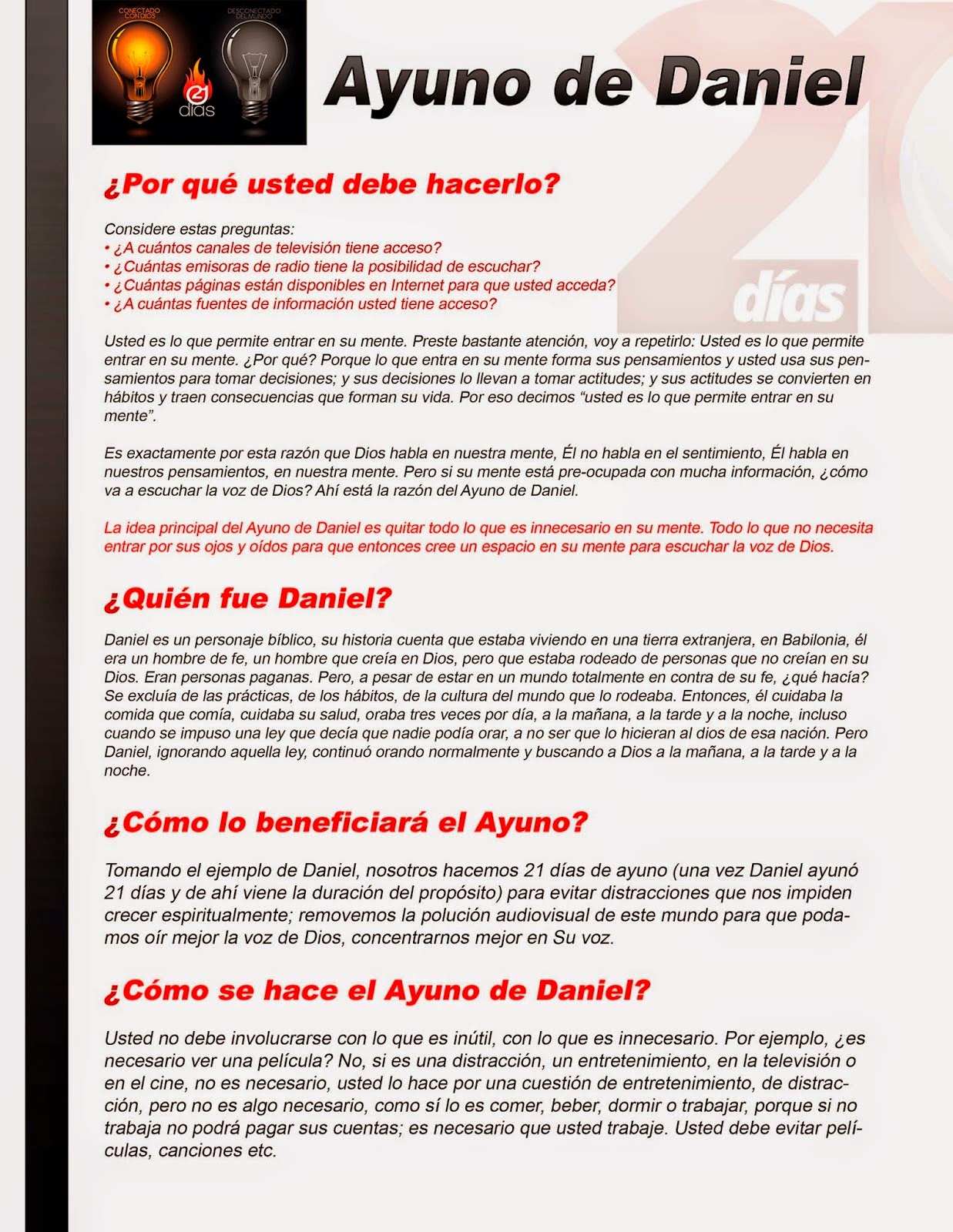 Como hacer el ayuno de Daniel + Testimonio Pastor Miguel de Sousa