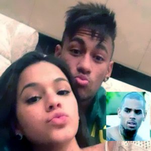 ¿Chris Brown le disputa la novia a Neymar?