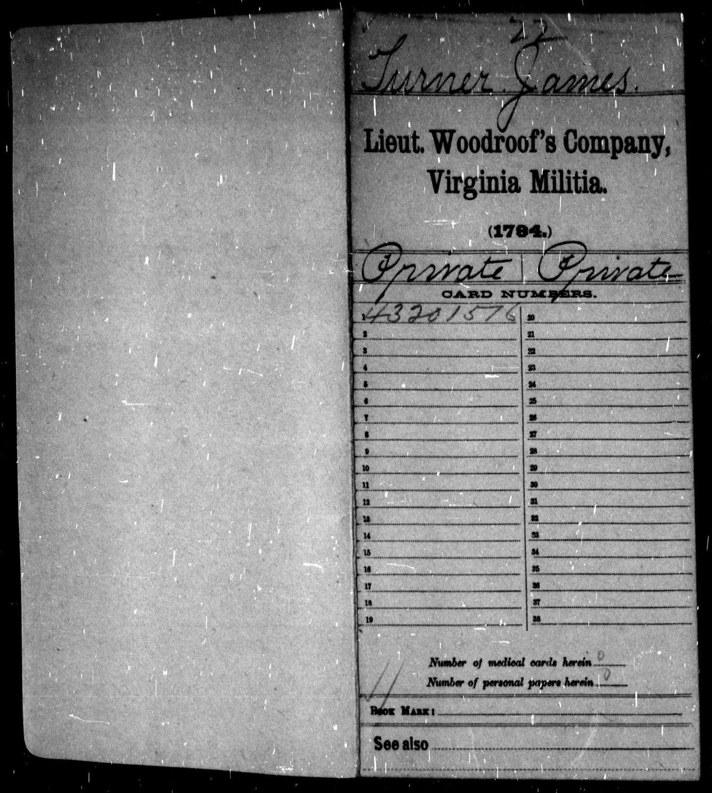 Turner Family History James Turner 17551834 5th Great Grandfather