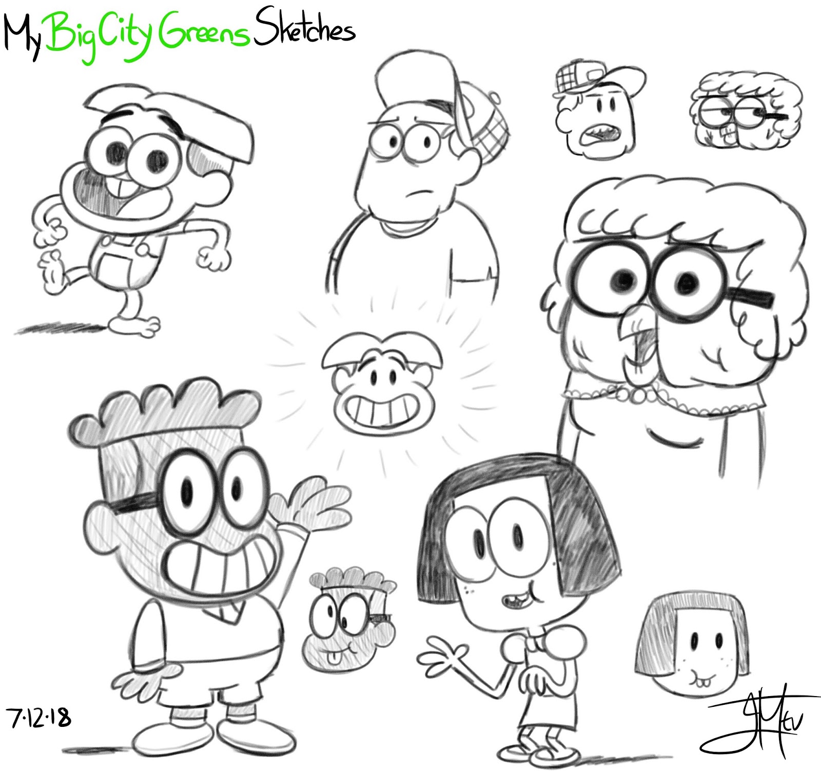 JMtv Studios: My Big City Greens Sketches
