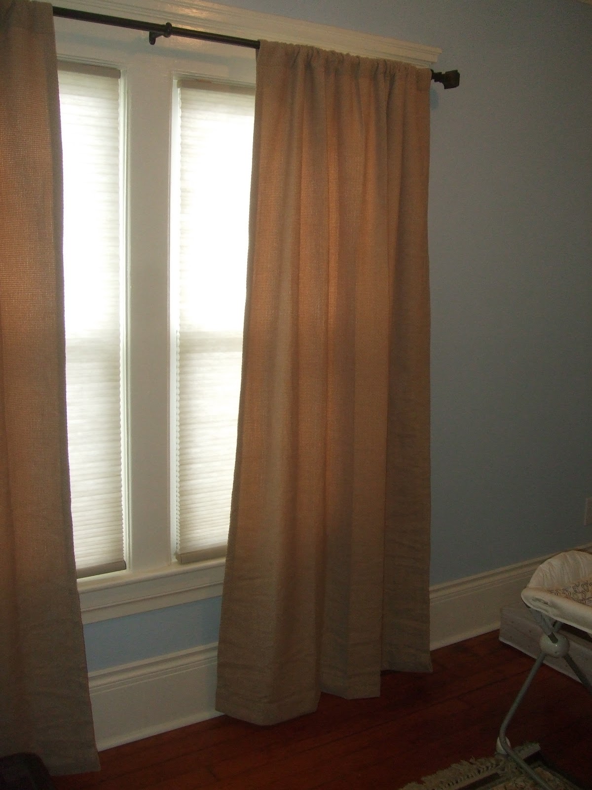 The Smiths Baby Room Update Crib, curtains, and some furniture