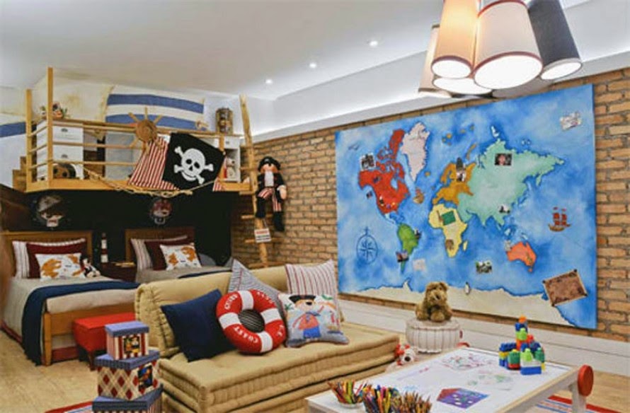 Dormitorio temático de piratas - Ideas para decorar dormitorios