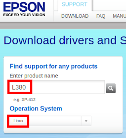 epson l380 linux