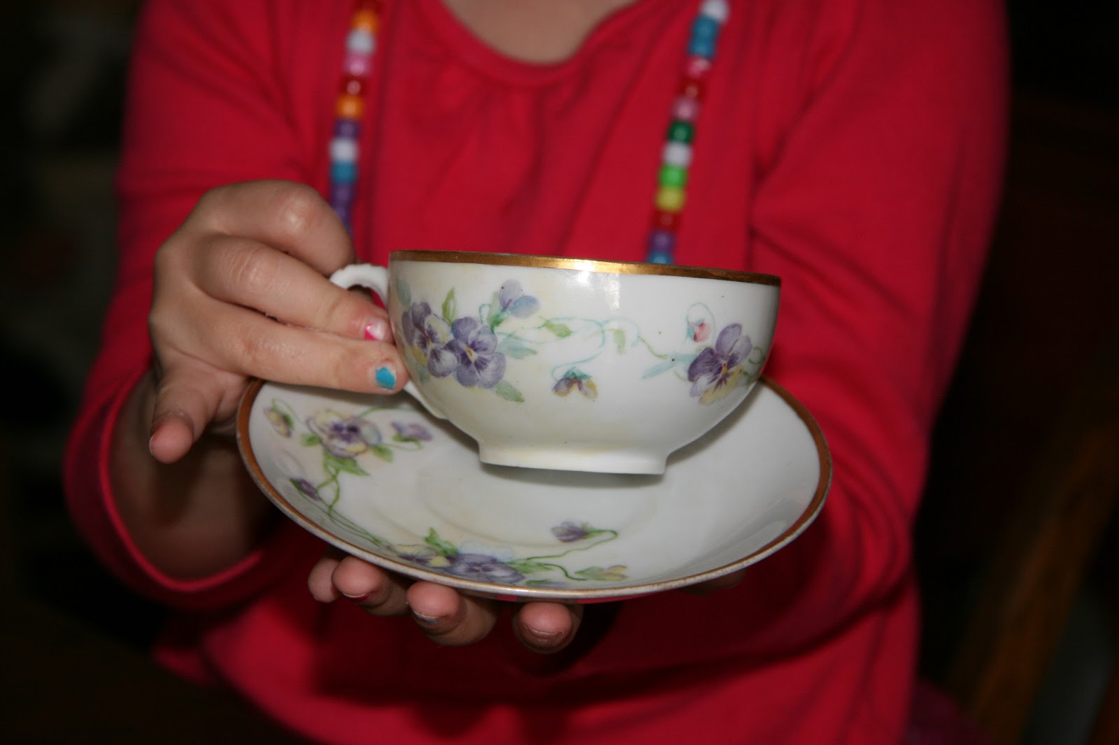 Killer Fiction Antique Cups...Expensive, Christmas Eve Tea Party