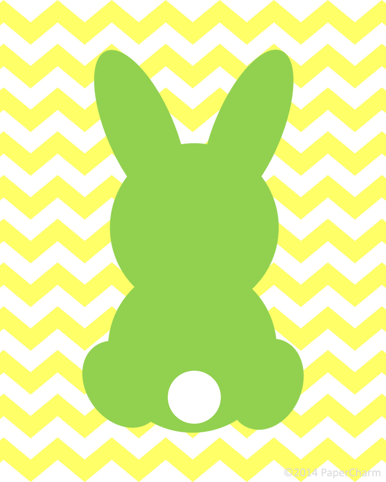 PaperCharm Free Bunny Silhouette Easter Printable Art