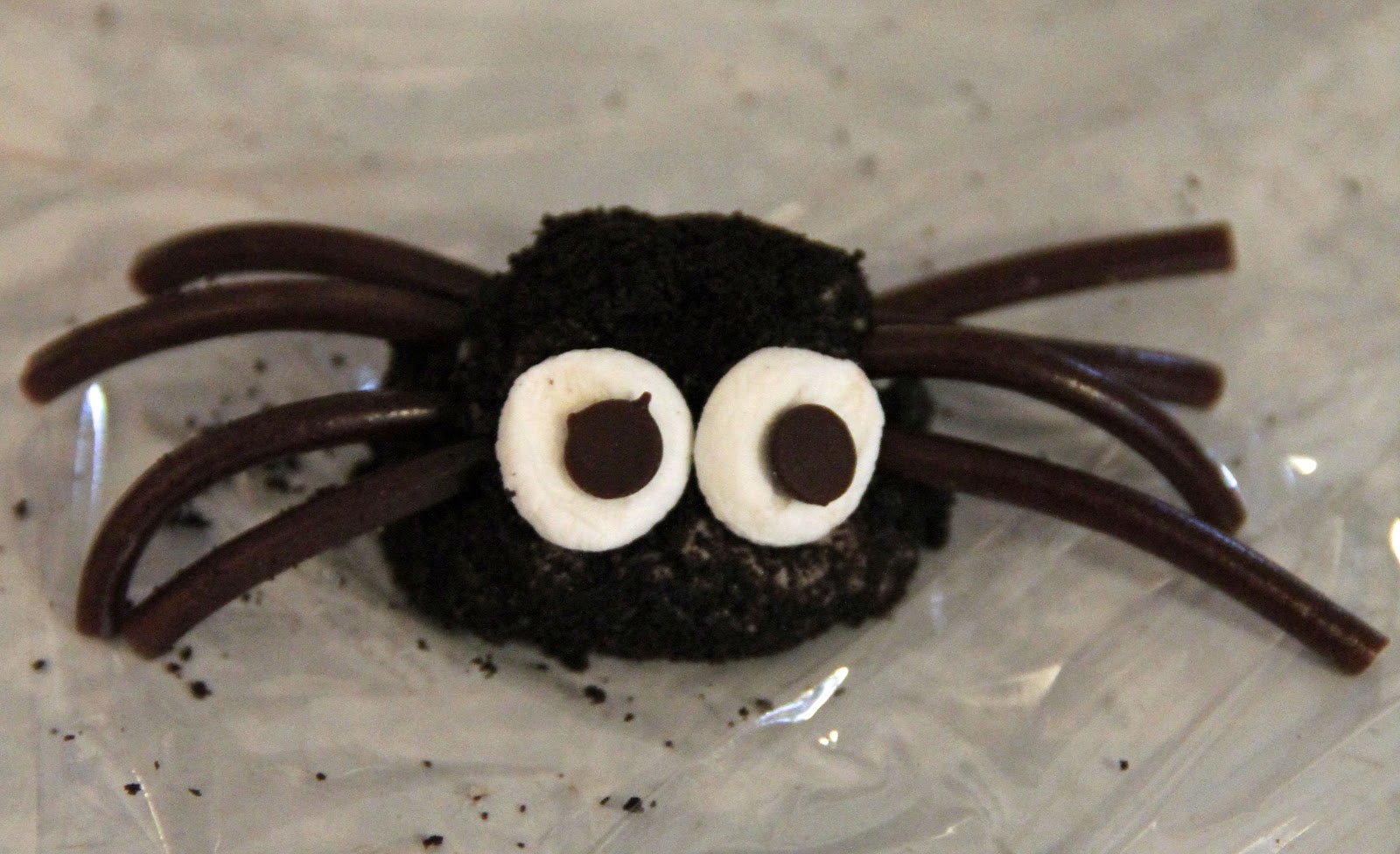 Jo and Sue Chocolate Chip Cheese Ball Spiders