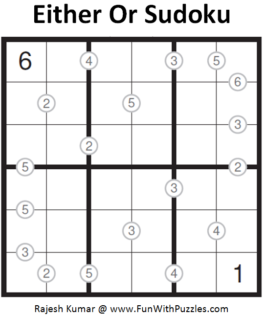 Either Or Sudoku Mini Sudoku Series 87 