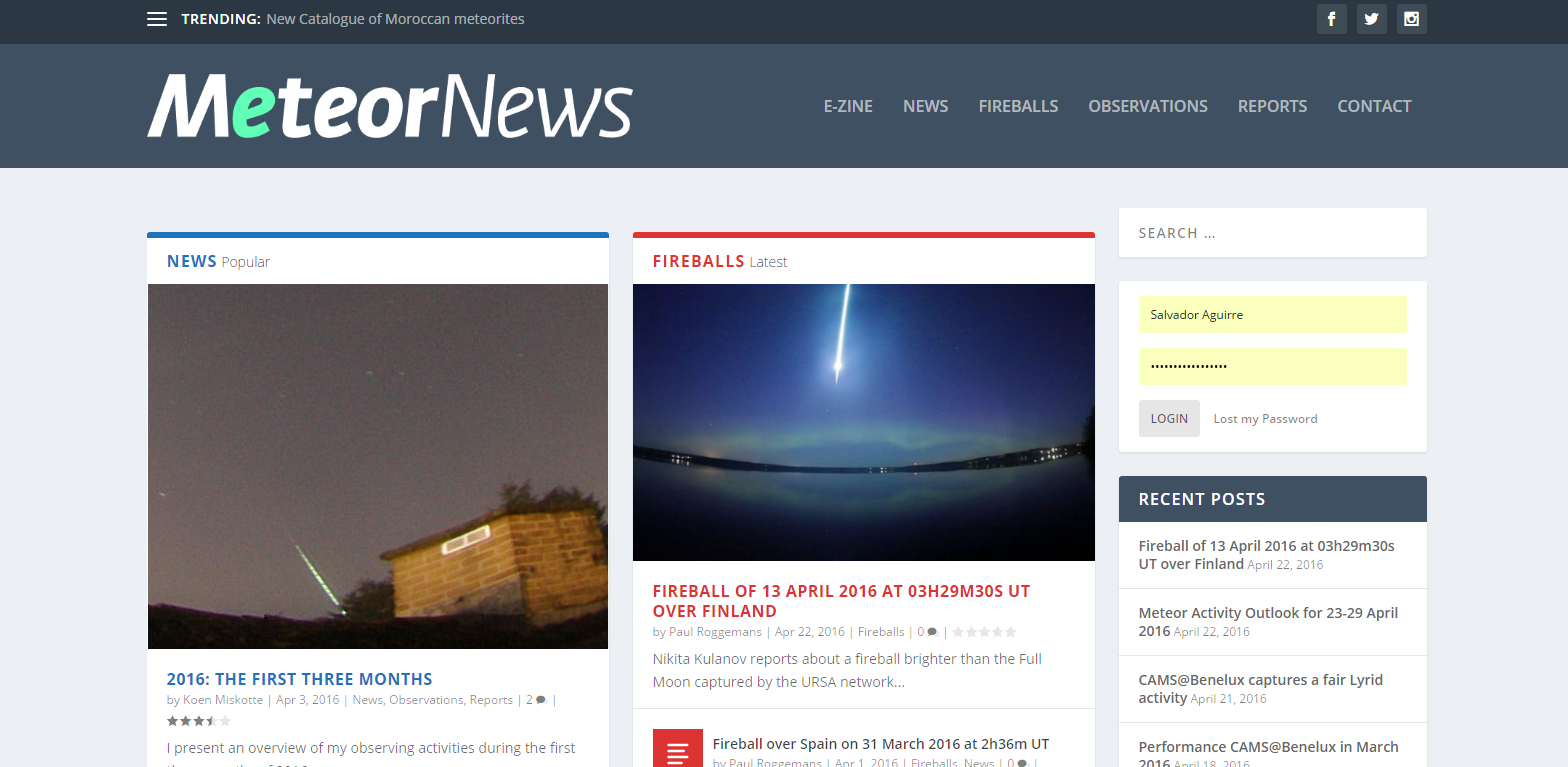 Meteor News