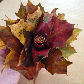 Fall Foliage Wreath/ This and That  Leaf Rose. #leaf #roses