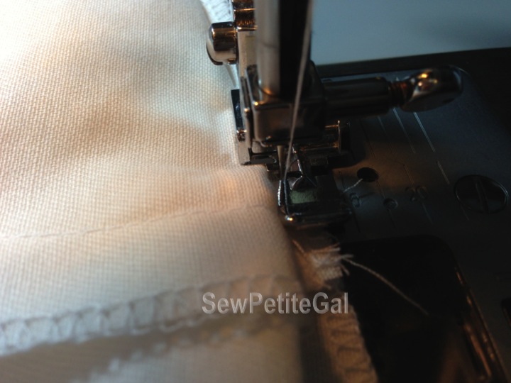 SewPetiteGal Sewing 101 Blind Hem Tutorial (Using a Zipper Foot)