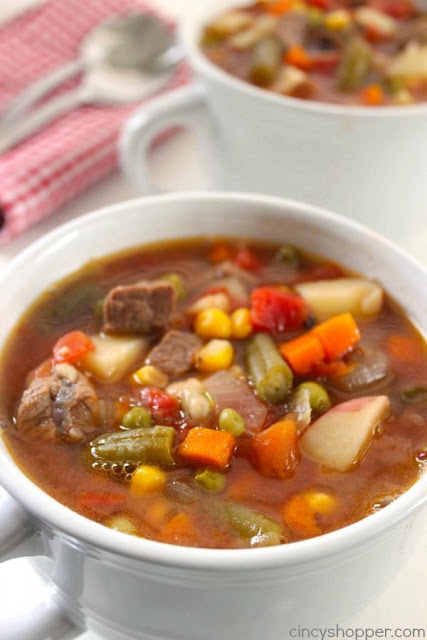 slow cooker vegetable beef soup recipe