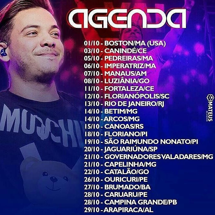 Agenda de Shows de Wesley Safadão Agenda de Shows de Wesley Safadão