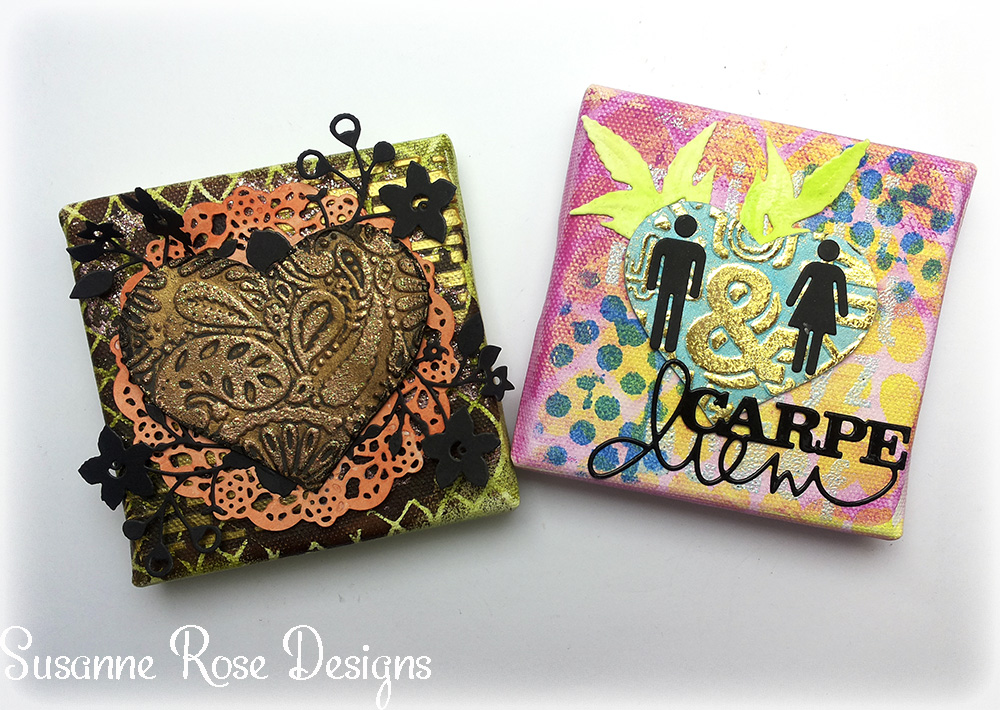 Susanne Rose Designs Mixed Media Canvases with WOW! Embossing Powders