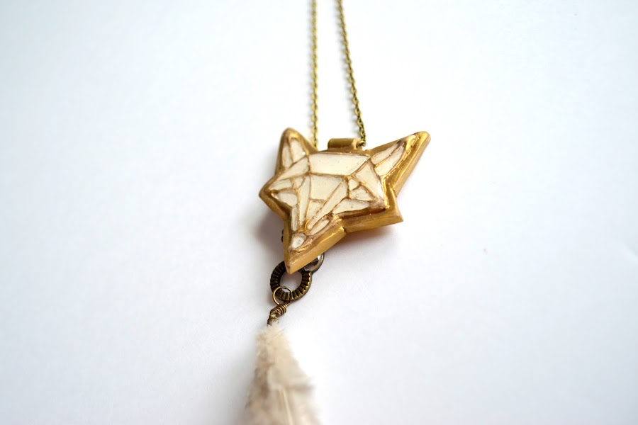 Colgante zorro geométrico