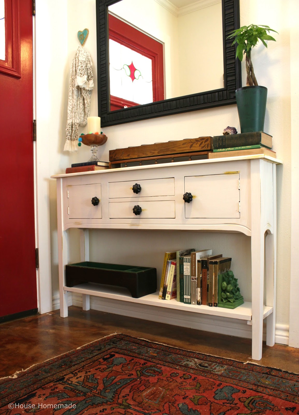 House Homemade How to add a shelf to a console table