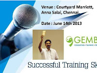 Gemba Management Consulting: Successful Training Skills on June 14th 2013 at Chennai