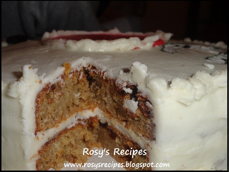 Rosy's Recipes Oatmeal Applesauce Cake with Cream Cheese Frosting