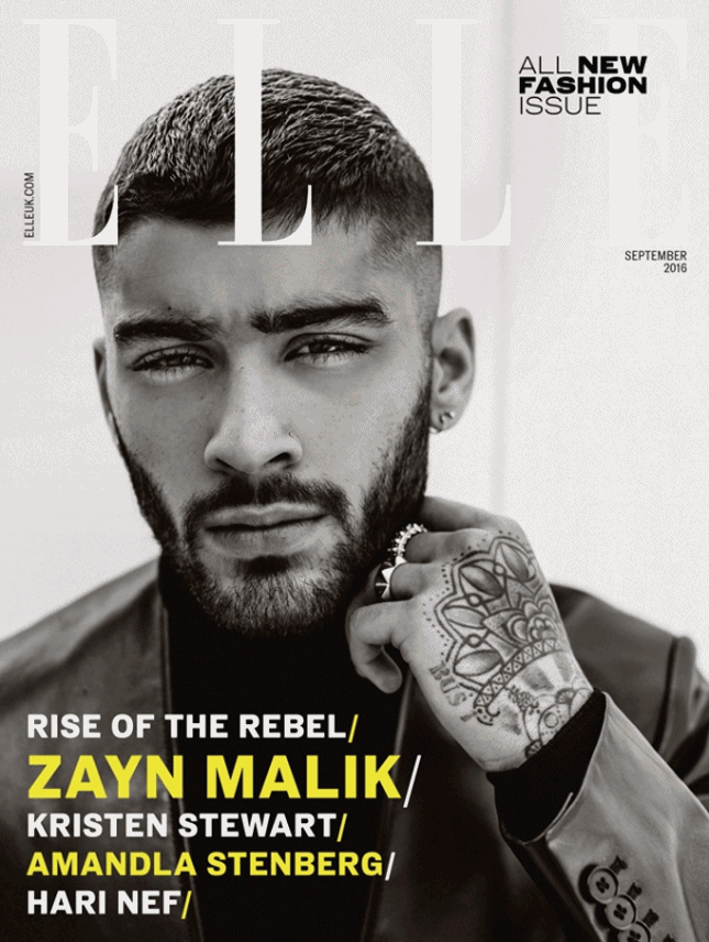 Zayn Malik na capa da revista Elle UK Carolina Sales