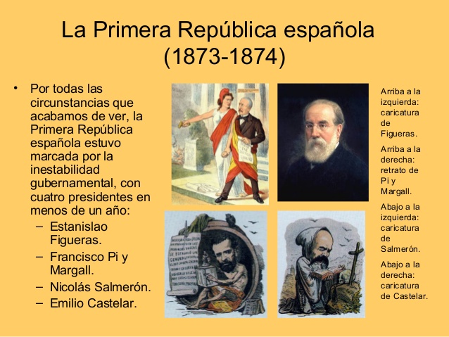 sociales y lengua Primera República Española