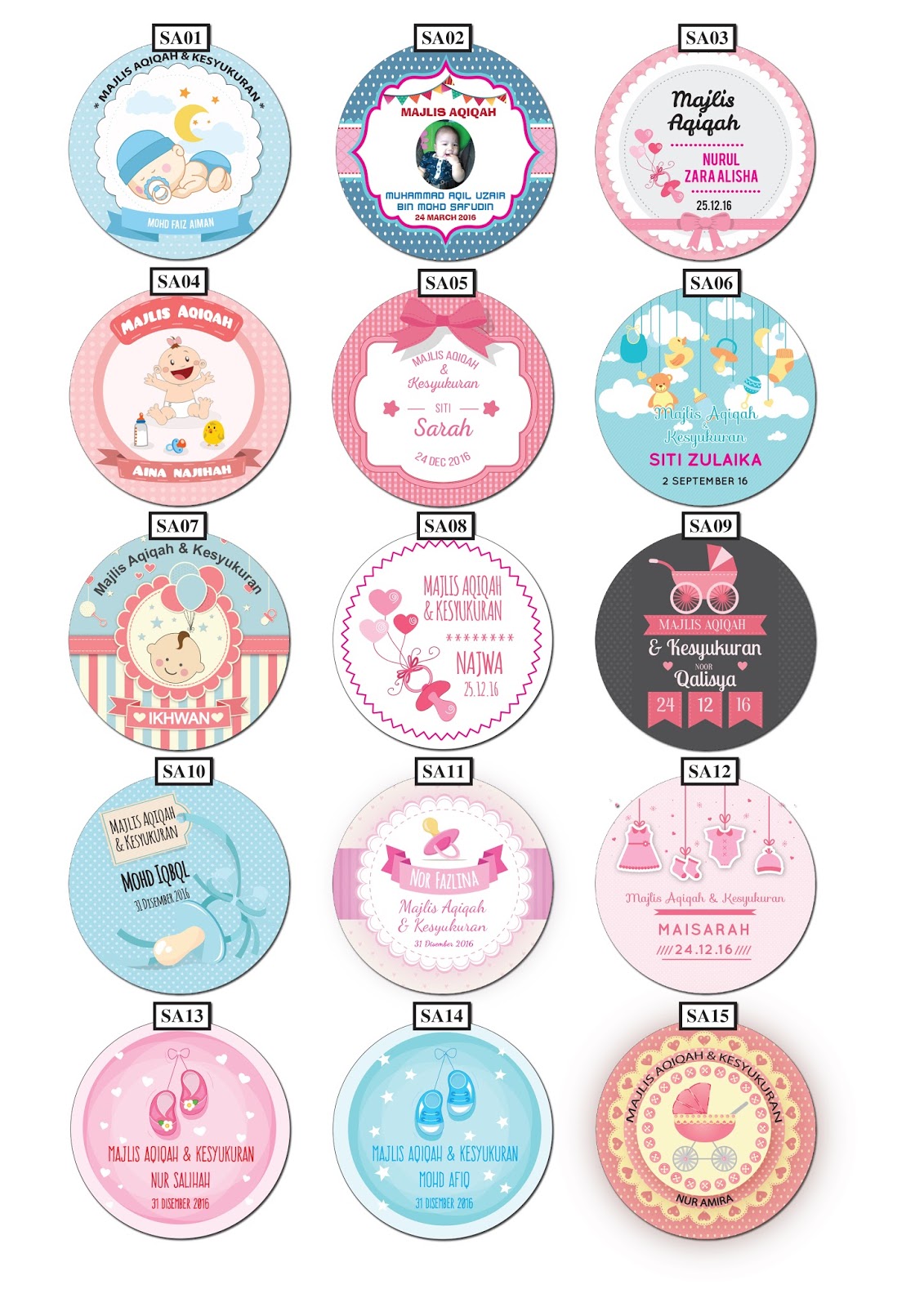 Nizal Studio HQ (002269629H) Sticker Aqiqah