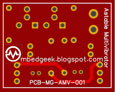 PCB BOTTOM Astable Multivibrator