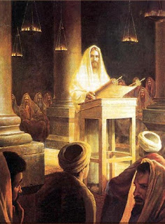 Christ preaching in the synagogue