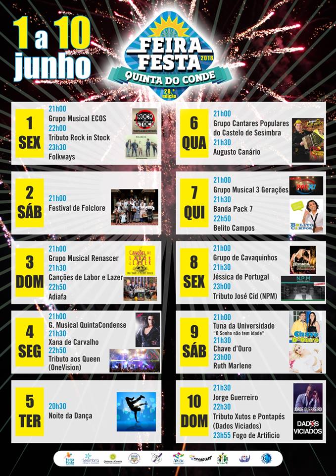 Cartaz Feira Festa da Quinta do Conde 2018