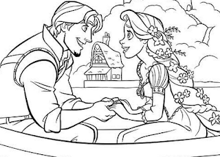 coloring pages tangled rapunzel