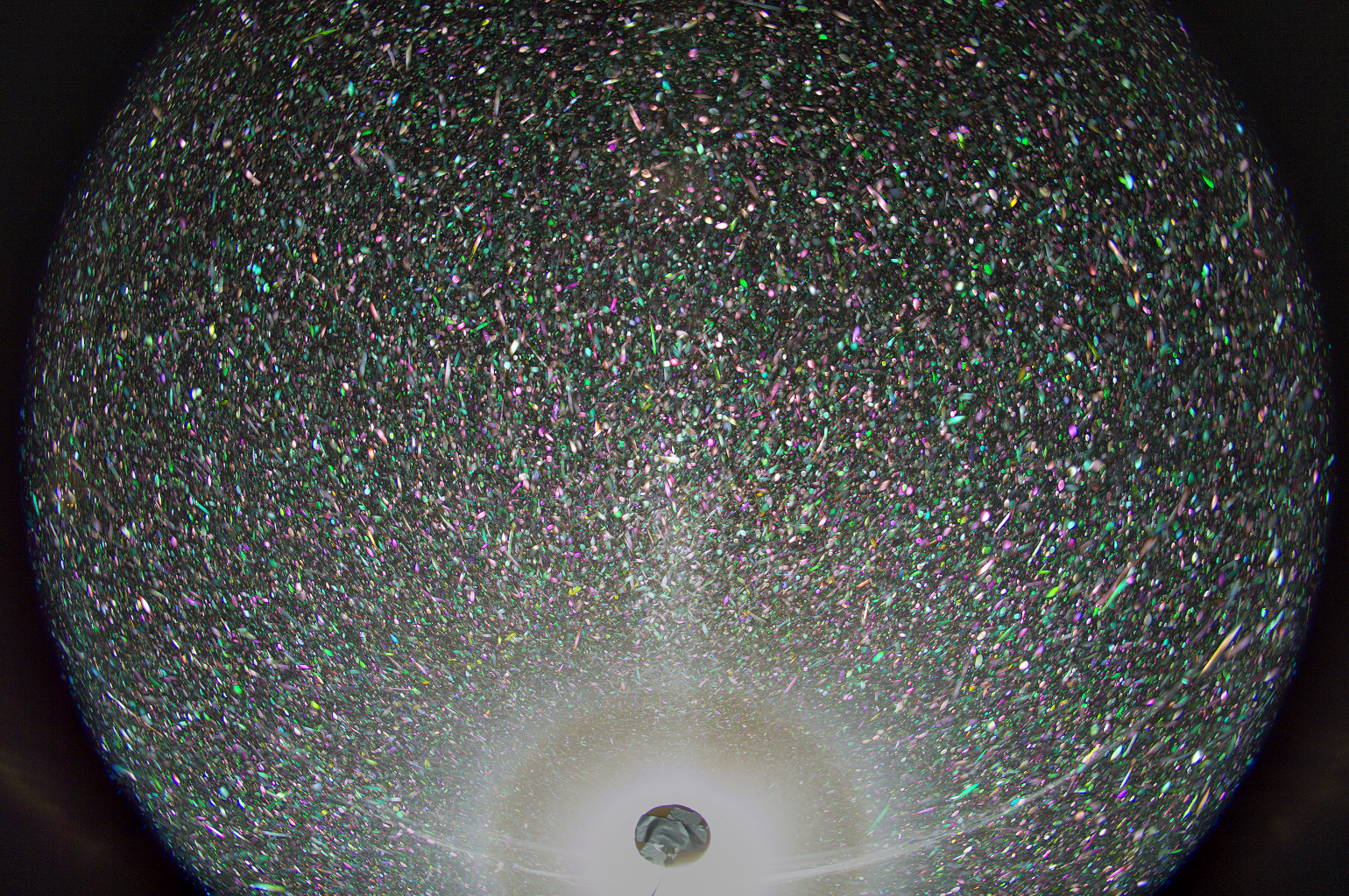 The Halo Vault Psychedelic colors in diamond dust