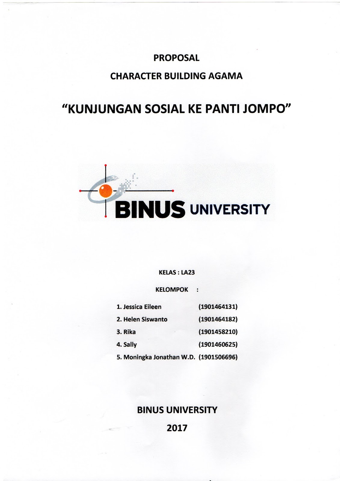 Contoh Proposal Kegiatan Kunjungan Ke Panti Asuhan