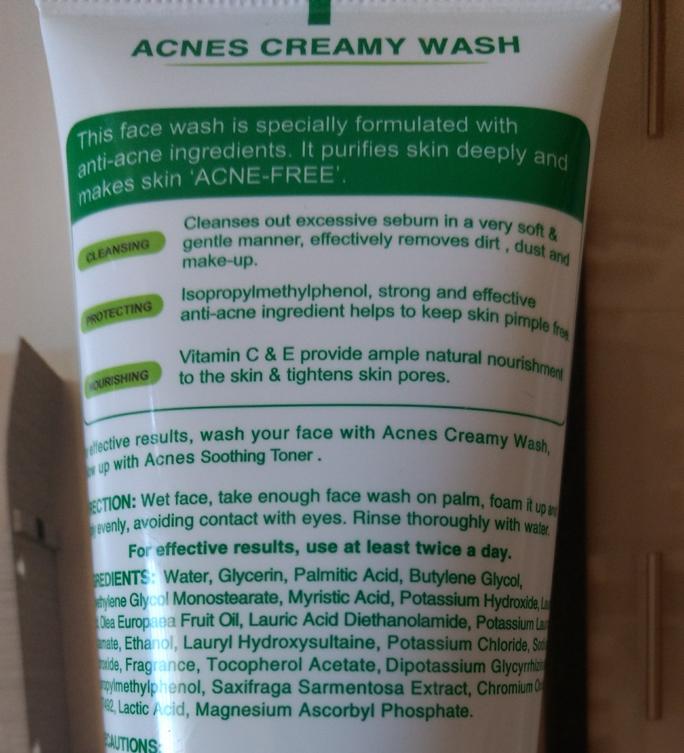 Acnes Creamy Wash Facewash Review Skincare Villa