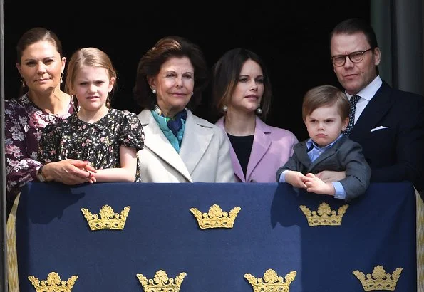 Crown Princess Victoria wore Acne Studios Avalon coat, Princess Estelle wore a pink coat, Princess Sofia and Queen Silvia