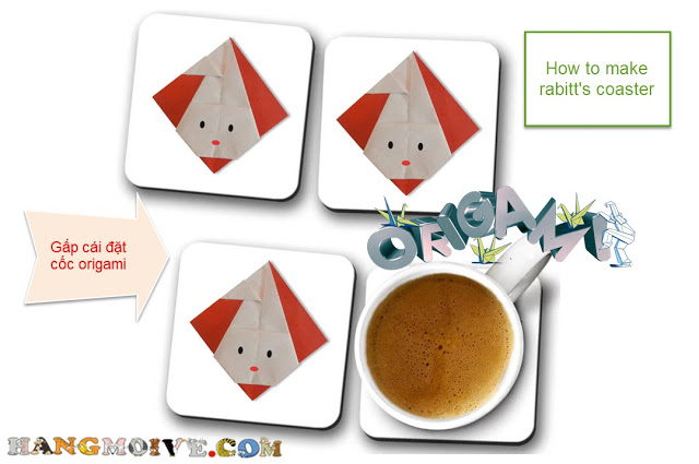 How to make a Rabbit's Coaster - Origami fold Paper How to make a Rabbit's Coaster - Origami fold Paper