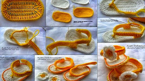 Sandalia de primavera para bebé al crochet - con paso a paso en fotos