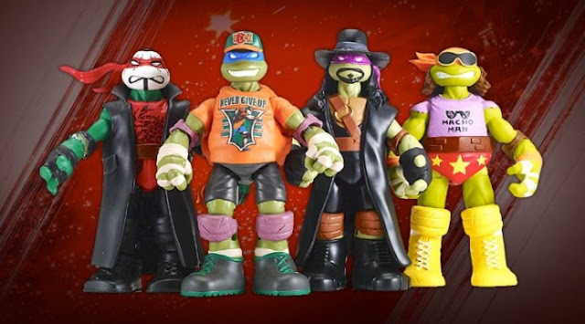 NYCC Teenage Mutant Ninja Turtles and WWE Crossover Action Figures