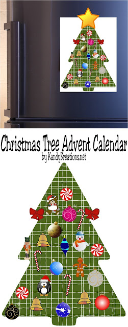 Countdown the days to Christmas with this fun and free printable Advent Calendar.  Add one of the cute ornaments to the tree each day and Christmas will be here before you know it. 